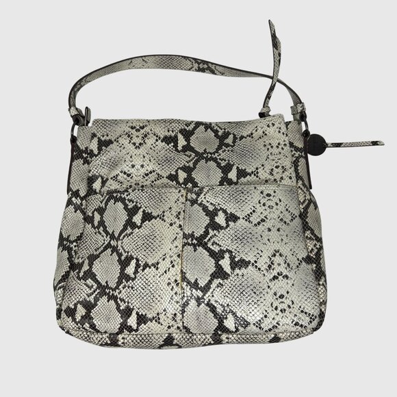 Margot Snakeskin Pattern Shoulder Bag With Adjustable Strap - Picture 1 of 10